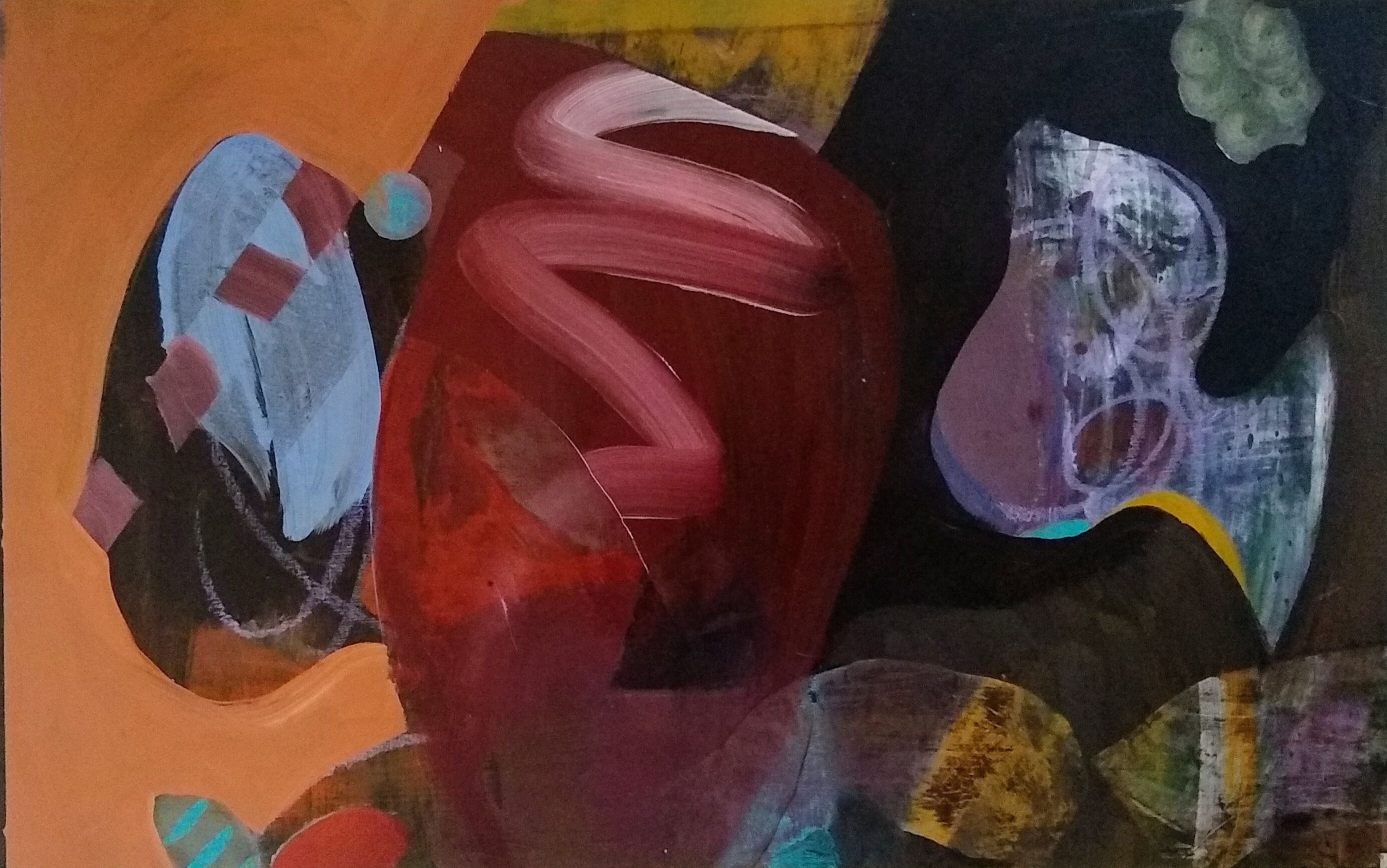 Abstract Painting Acrylic on Paper, by Tucson artist Josh Goldberg