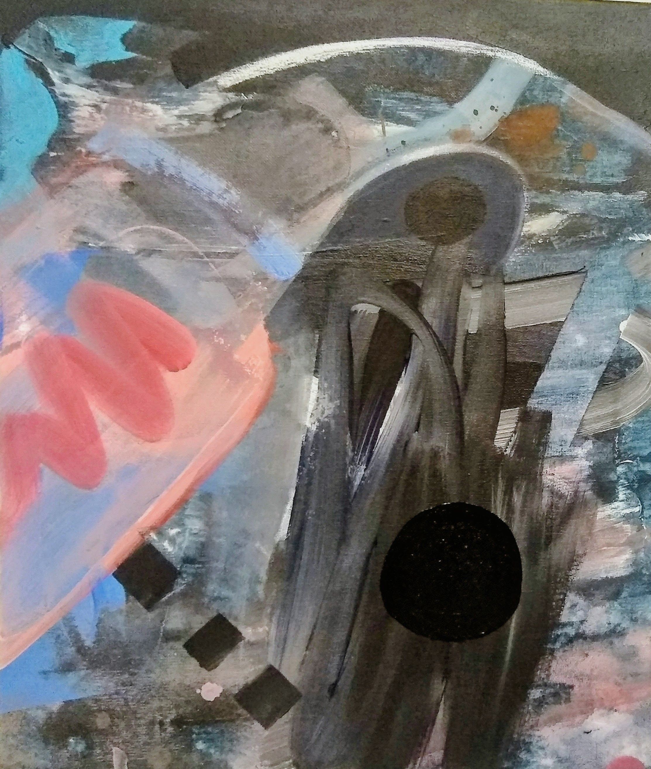 A Hurry Through Which Known and Strange Things Pass | Acrylic on Canvas |  20" x 16"