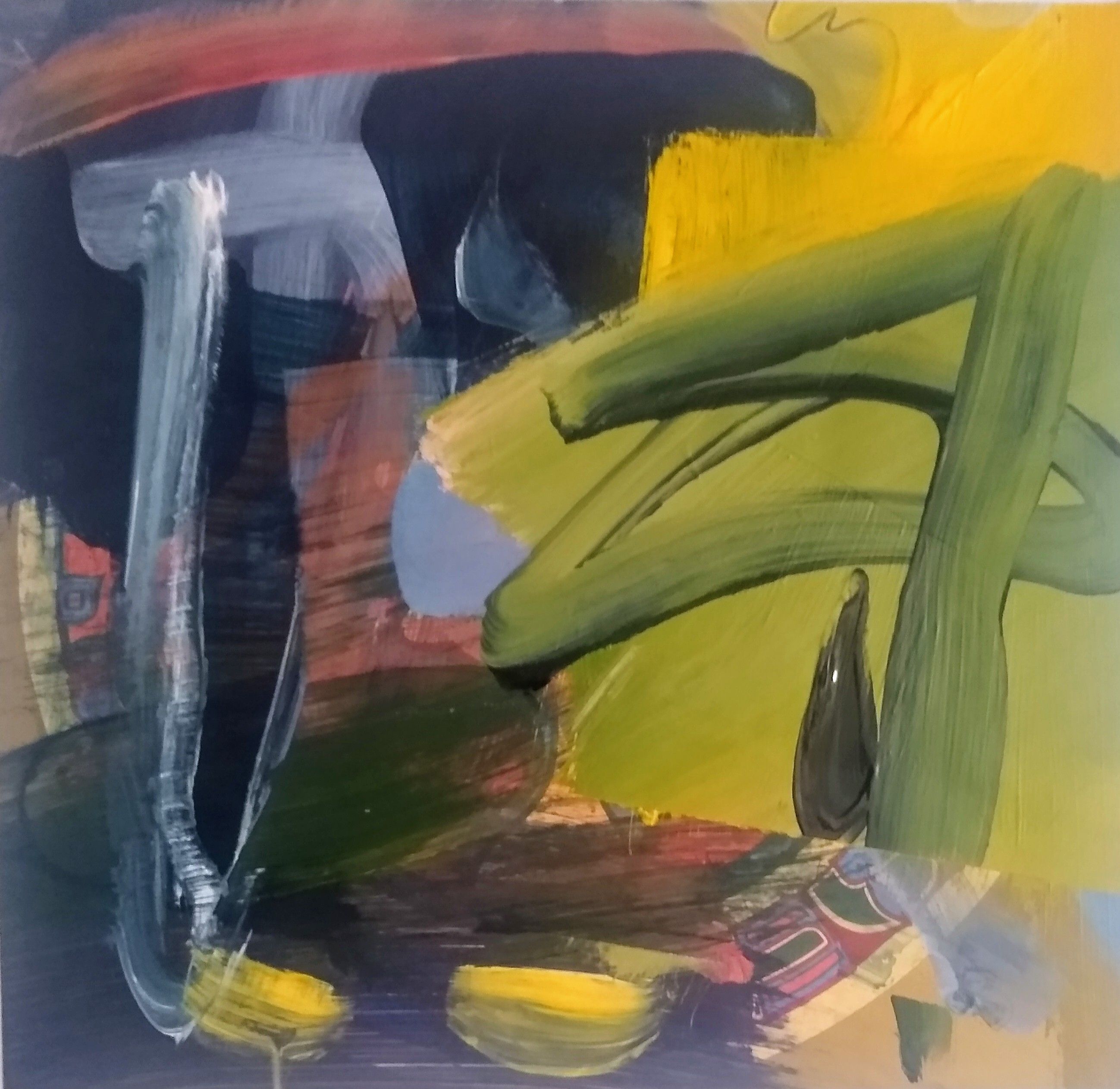 Abstract Acrylic Painting, When Names Were Not, by Tucson Artist Josh Goldberg