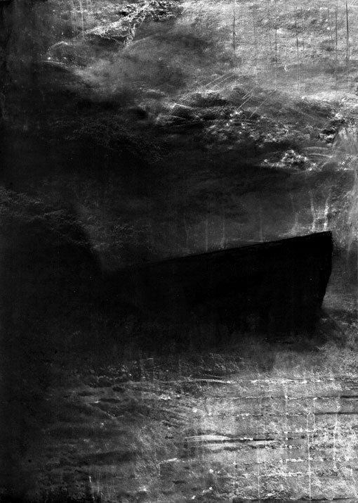 Abstract Archive, Charcoal on Paper, Black Dragger, 33 × 22 inches — by Tucson artist Josh Goldberg