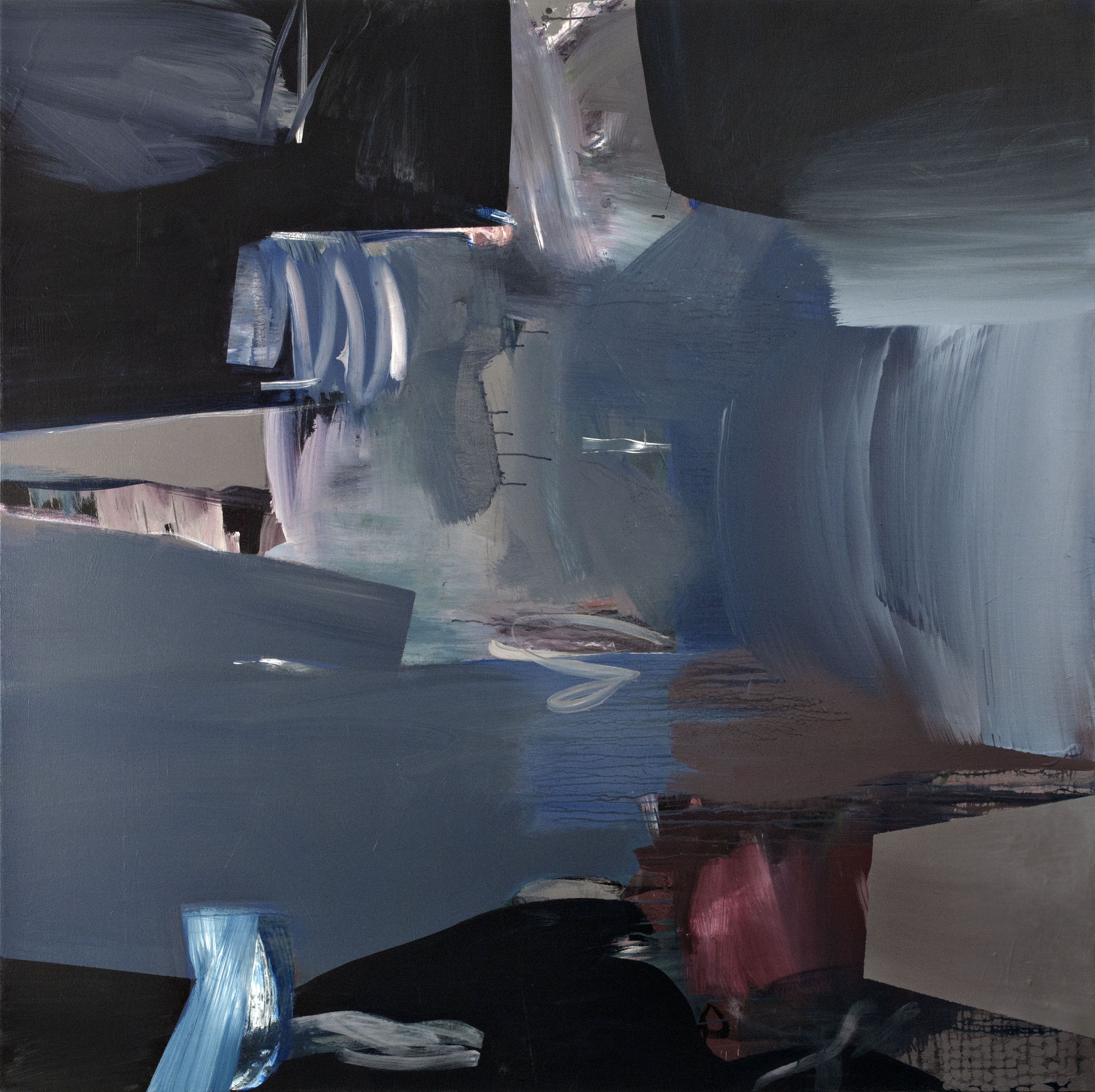 Abstract Paintings, Acrylic on Canvas, Breathrope, 72 × 72 inches — by Tucson artist Josh Goldberg