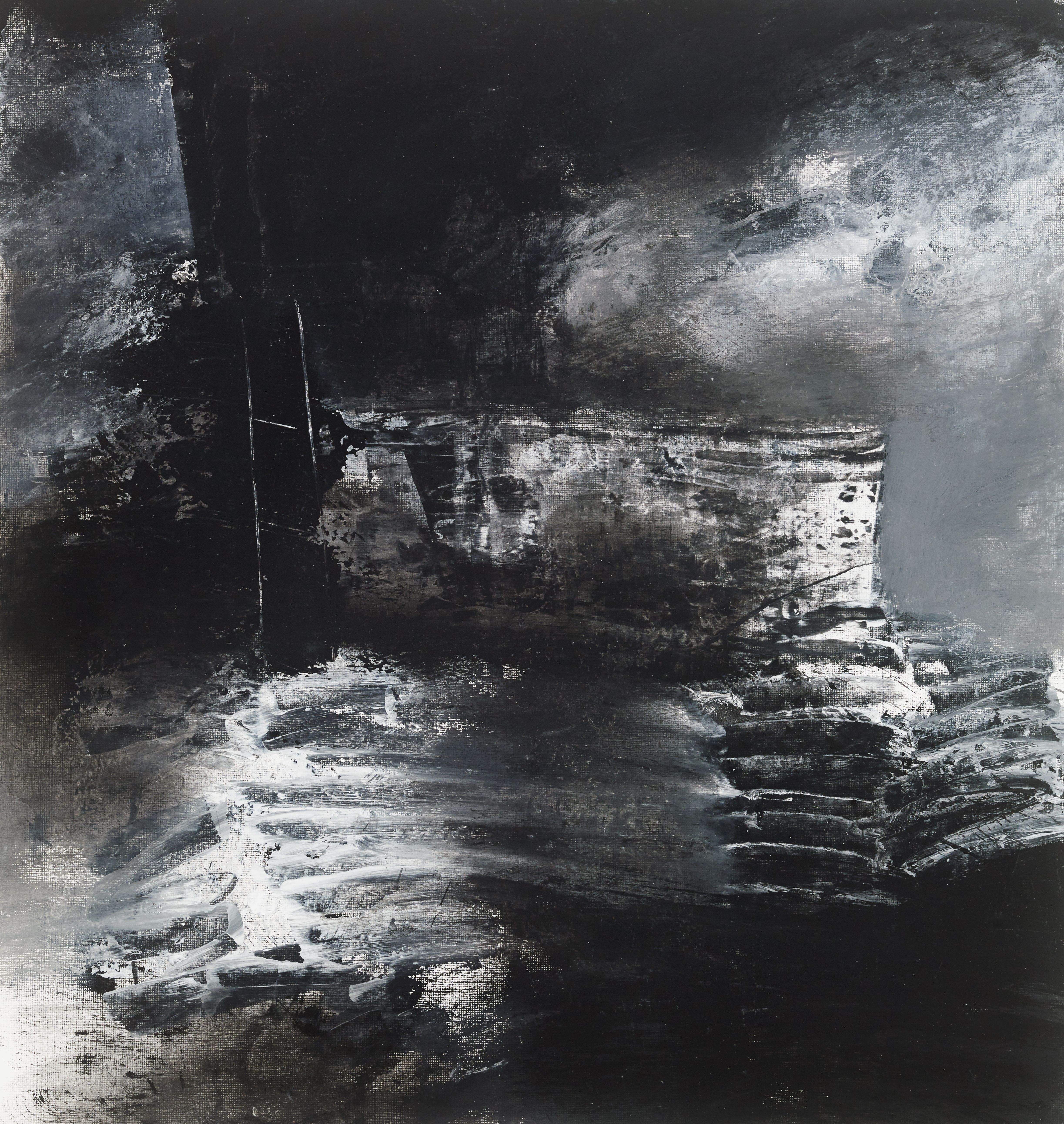 Abstract Drawings, Charcoal on Paper, Built Upon Broken Tablets, 24 × 24.5 inches — by Tucson artist Josh Goldberg