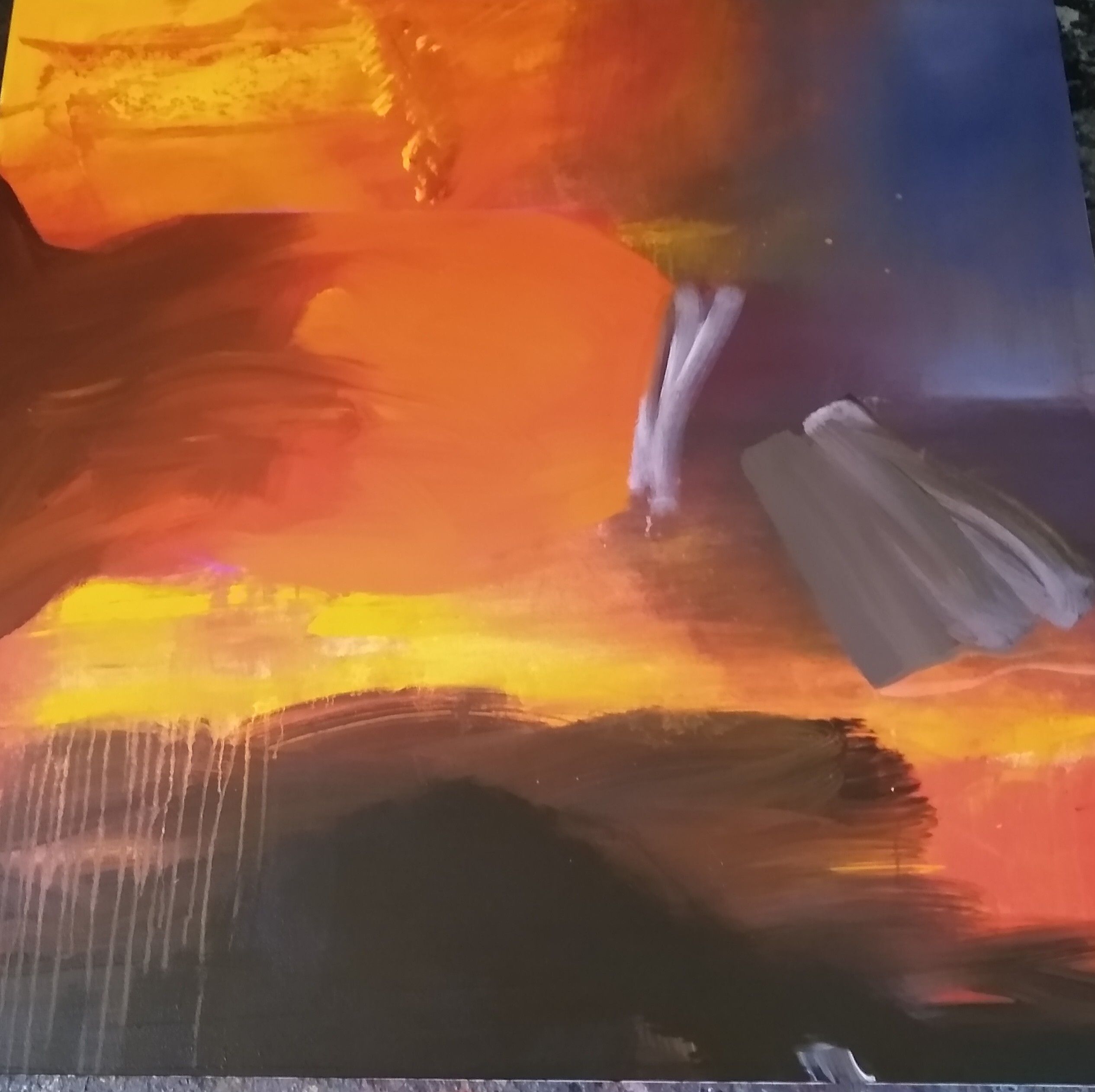 Abstract Acrylic Painting, City of Imagination, by Tucson artist Josh Goldberg