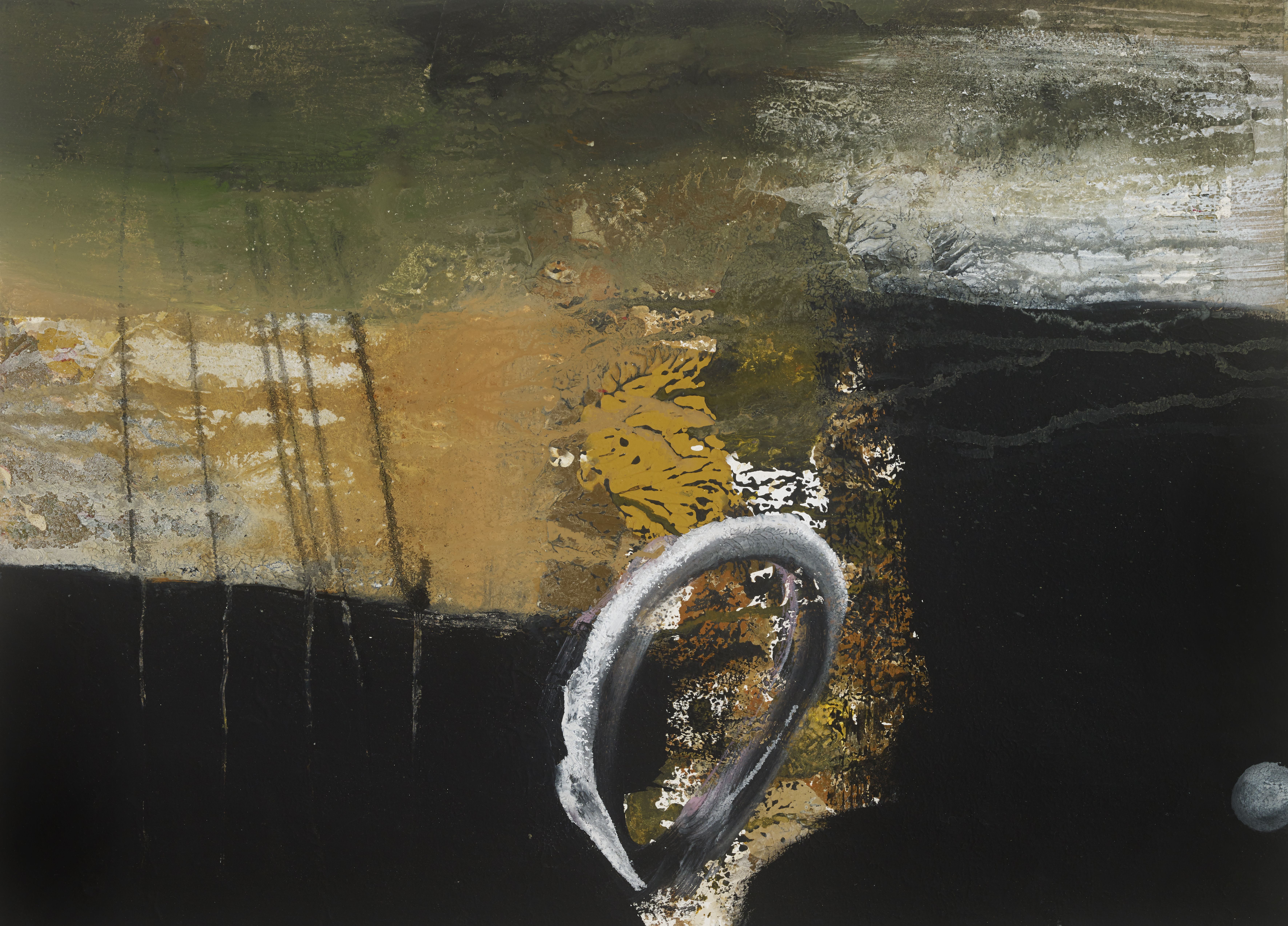 Abstract Archive, Acrylic on Paper, 24 × 18 inches — by Tucson artist Josh Goldberg