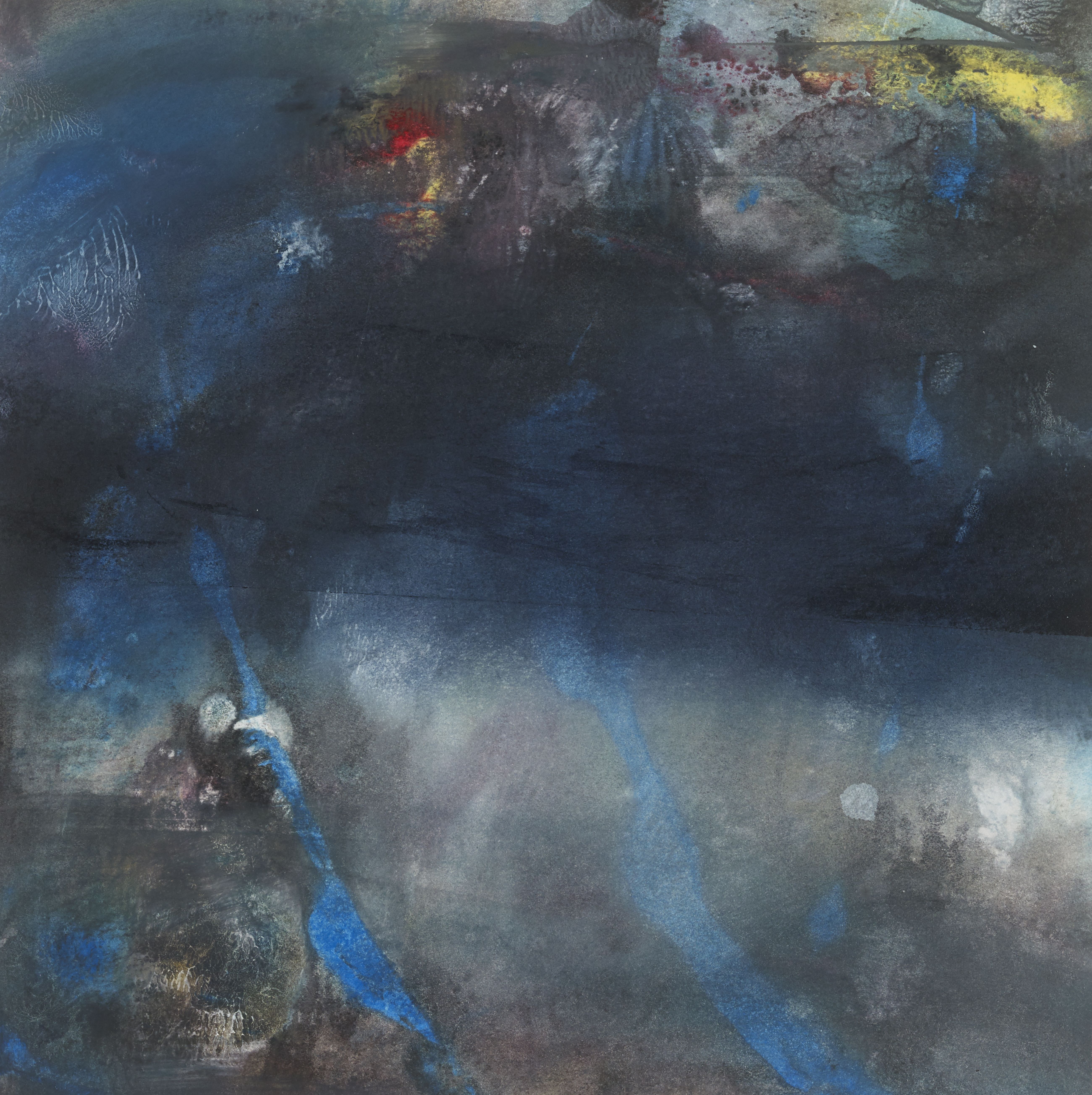 Abstract Archive, Monotype on Paper, 19 × 16.5 inches — by Tucson artist Josh Goldberg