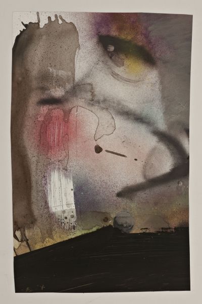 Abstract Archive, Acrylic on Paper, 9 × 15 inches — by Tucson artist Josh Goldberg