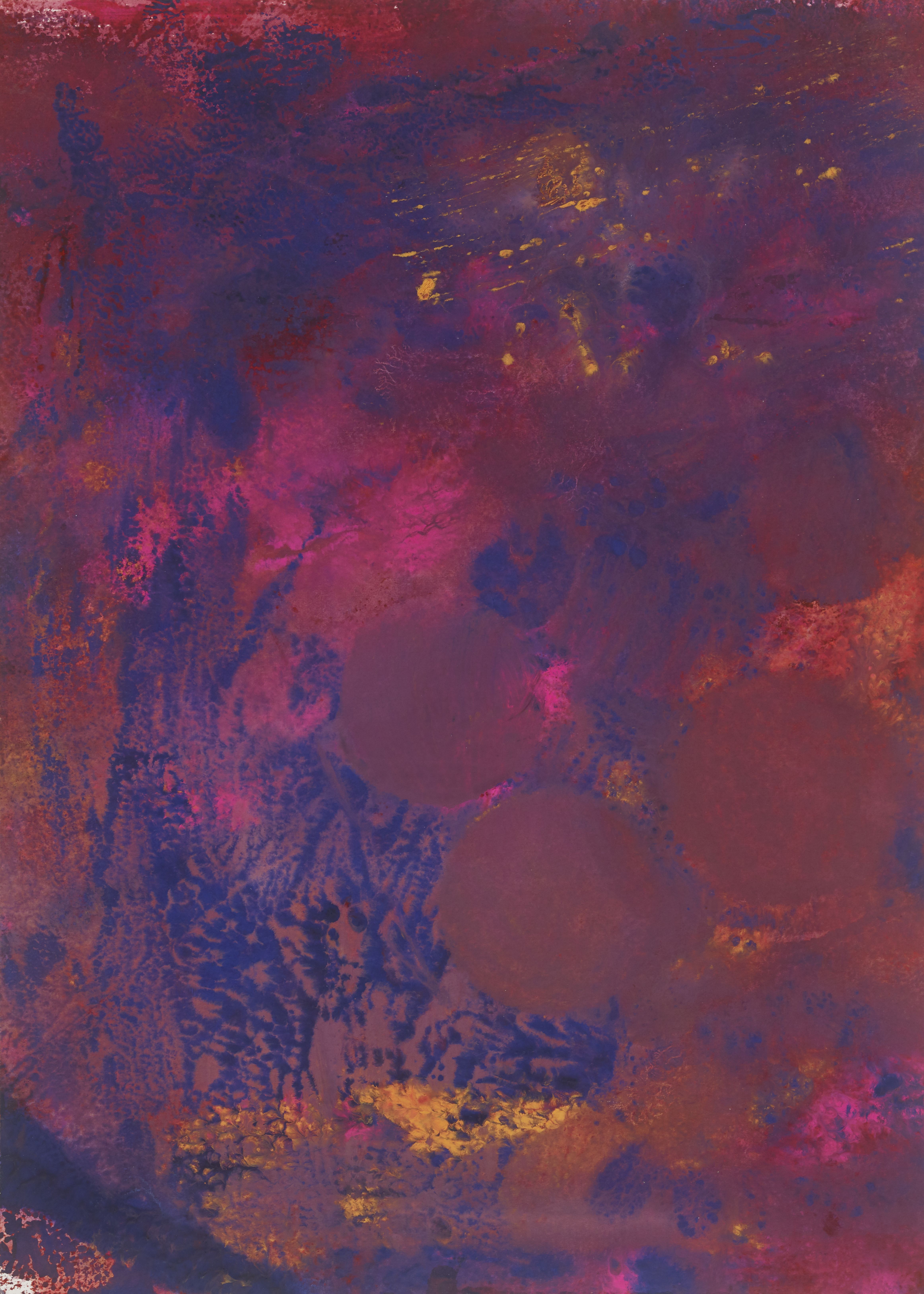 Abstract Archive, Woodblock on Paper, 17.5 × 13.5 inches — by Tucson artist Josh Goldberg