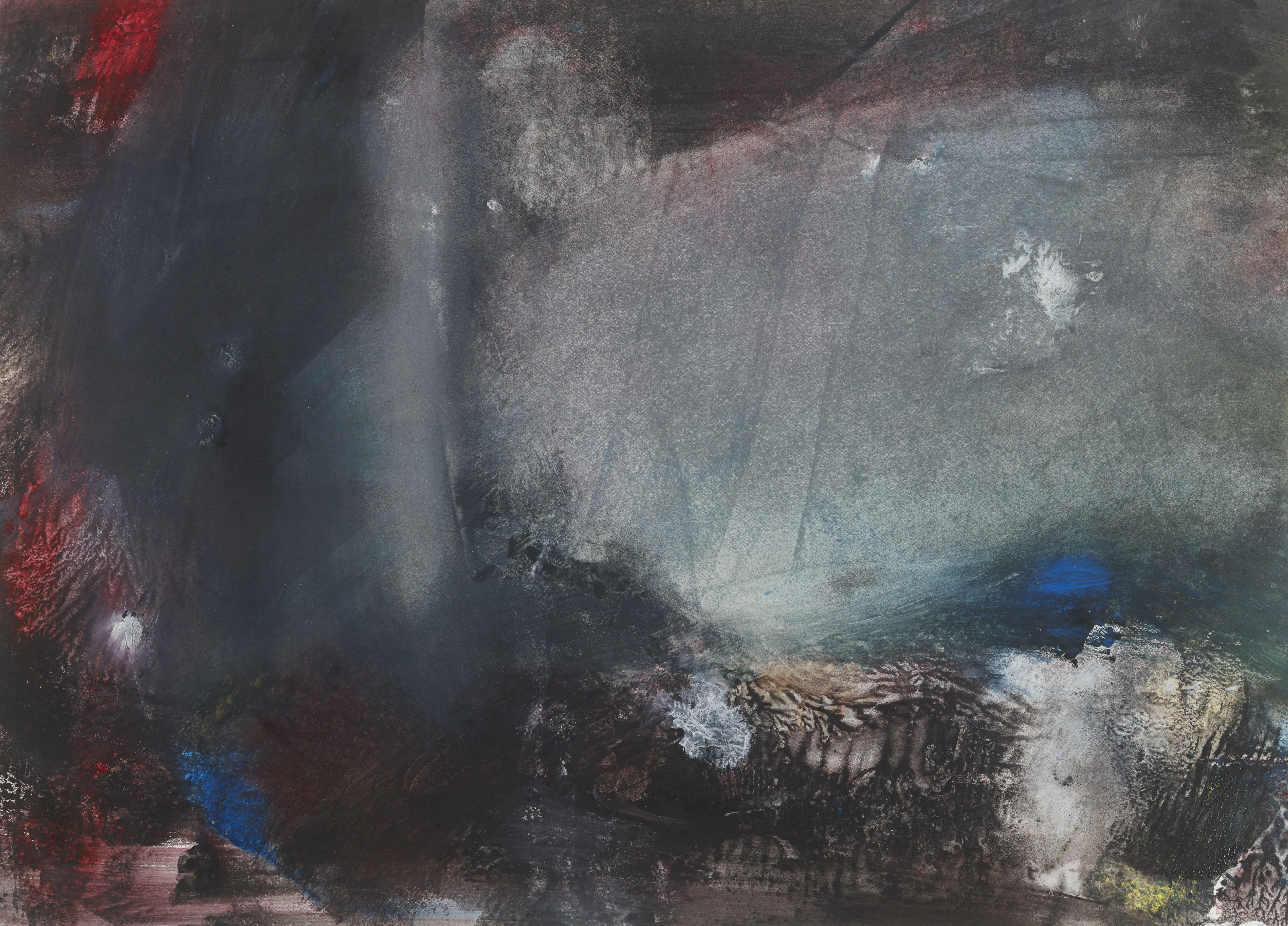 Abstract Archive, Monotype on Paper, 23.5 × 19 inches — by Tucson artist Josh Goldberg