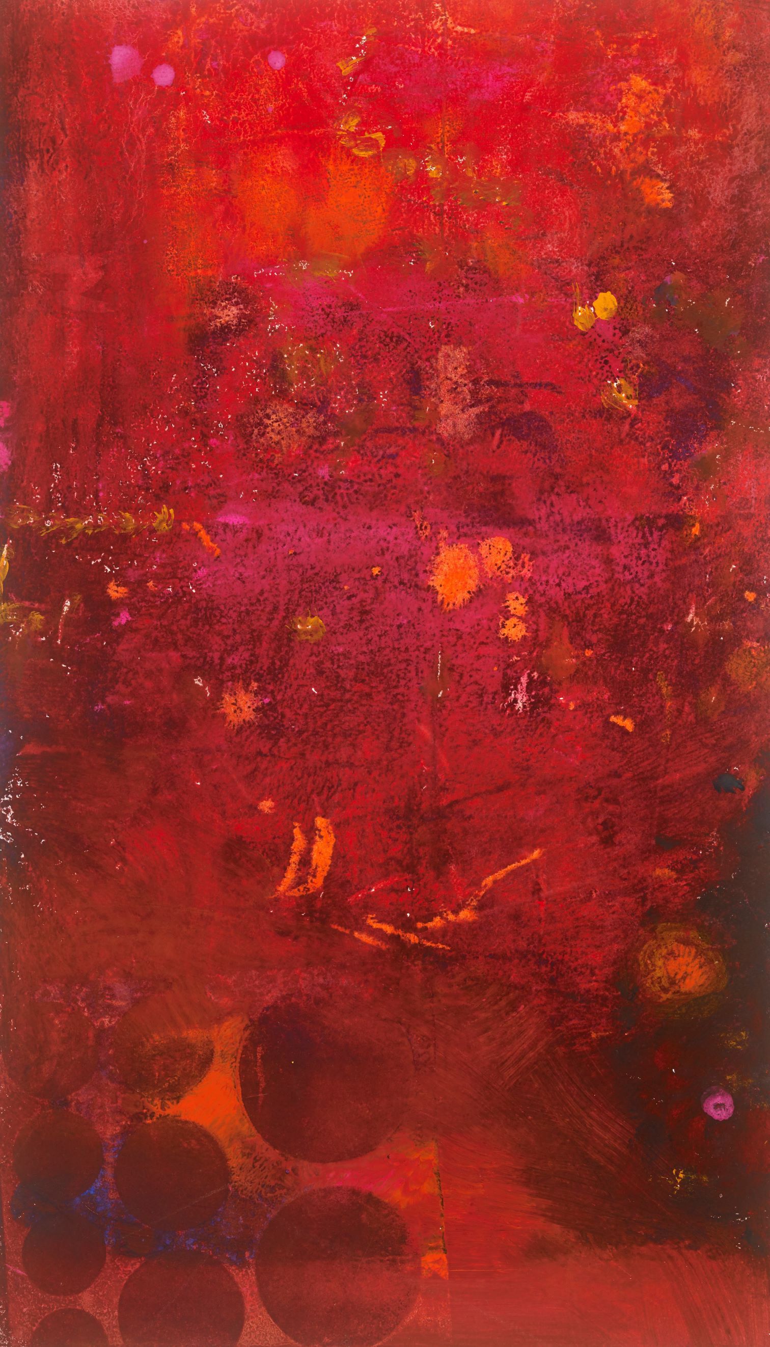 Abstract Archive, Mixed Media on Paper, 23 × 34 inches — by Tucson artist Josh Goldberg