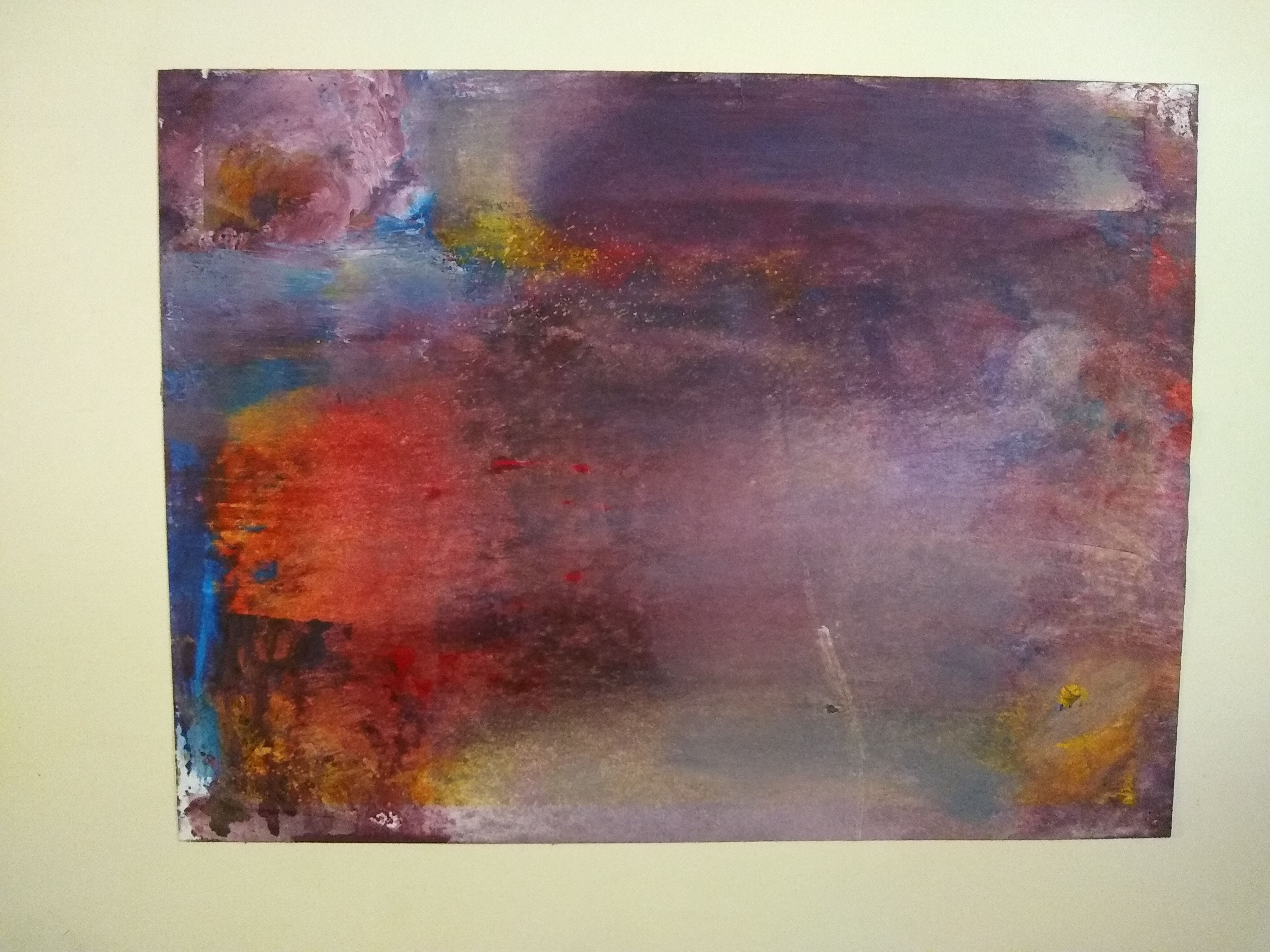 Abstract Archive, Mixed Media on Paper, 17 × 14 inches — by Tucson artist Josh Goldberg