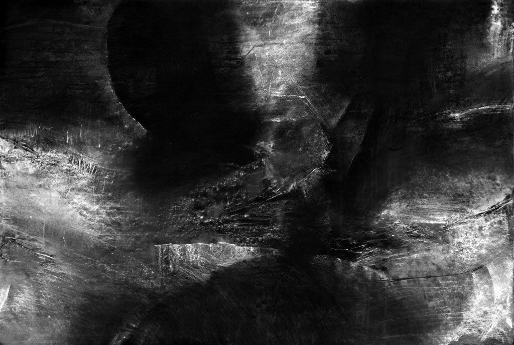 Abstract Archive, Charcoal on Paper, 44 × 30 inches — by Tucson artist Josh Goldberg