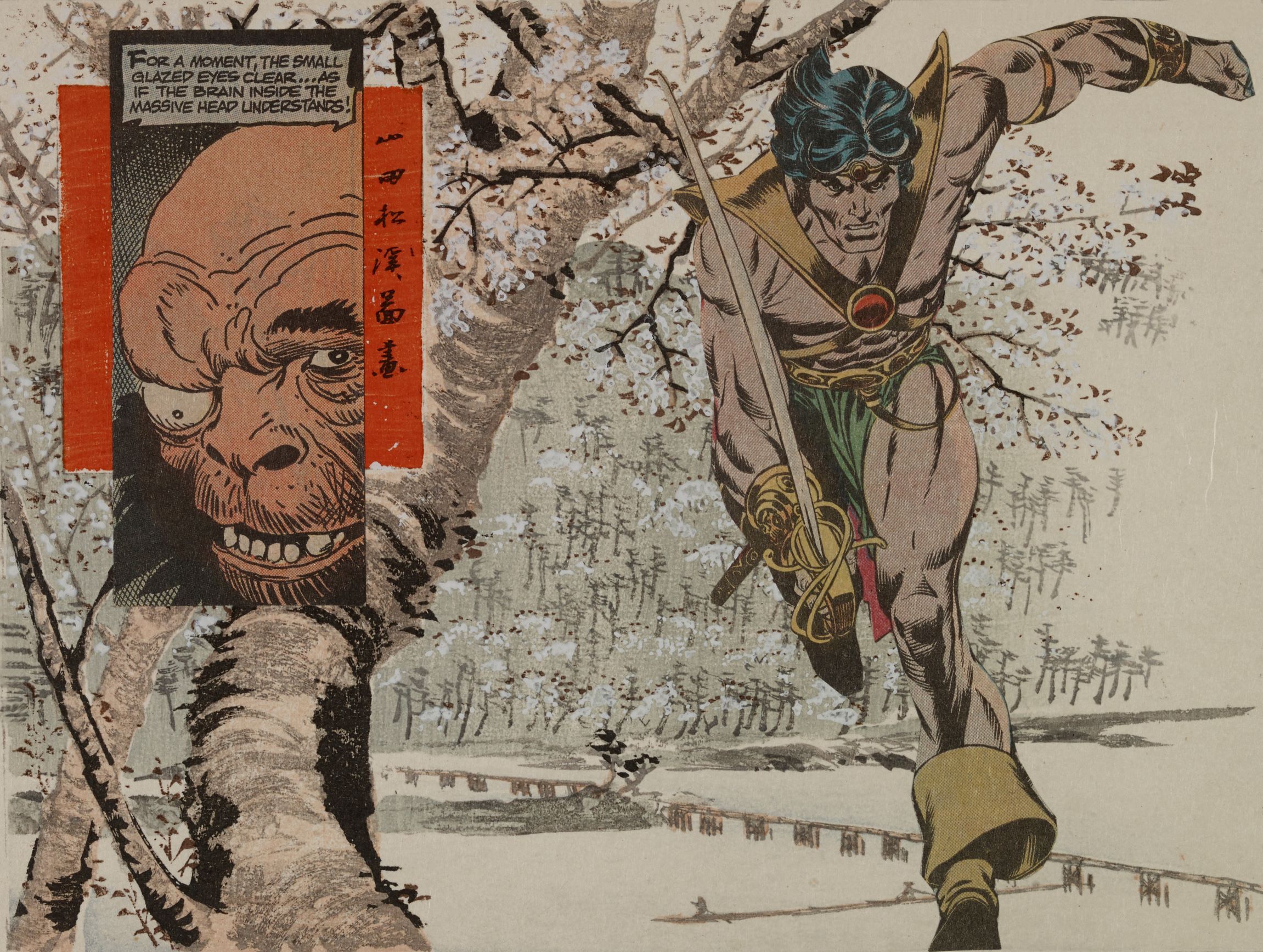 Abstract Prints & Collages, Collage on Paper, 15.5 × 12 inches — by Tucson artist Josh Goldberg