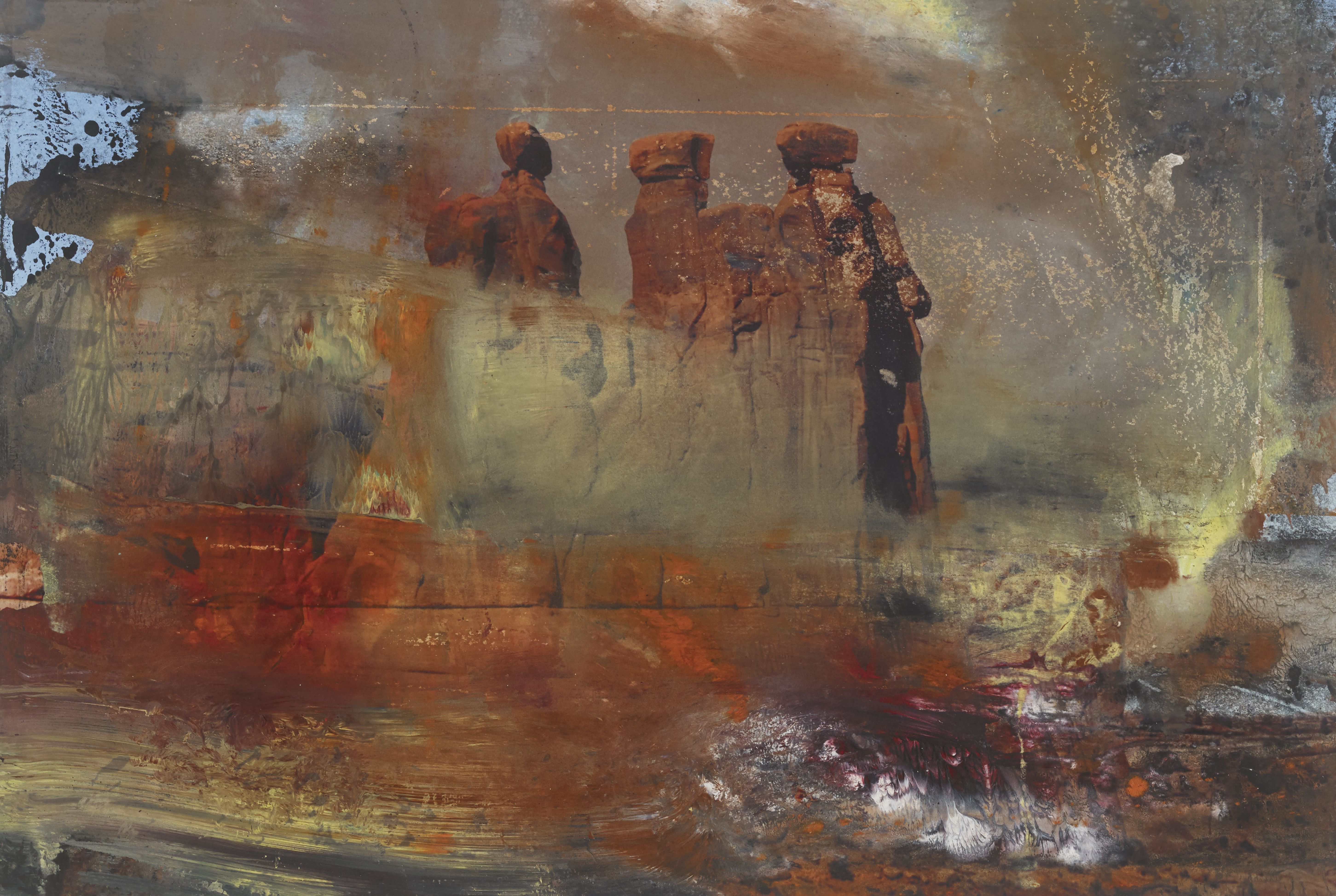 Abstract Prints & Collages, Monotype on Paper, 24.5 × 17.5 inches — by Tucson artist Josh Goldberg