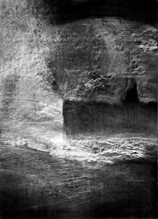 Abstract Archive, Charcoal on Paper, 33 × 22 inches — by Tucson artist Josh Goldberg