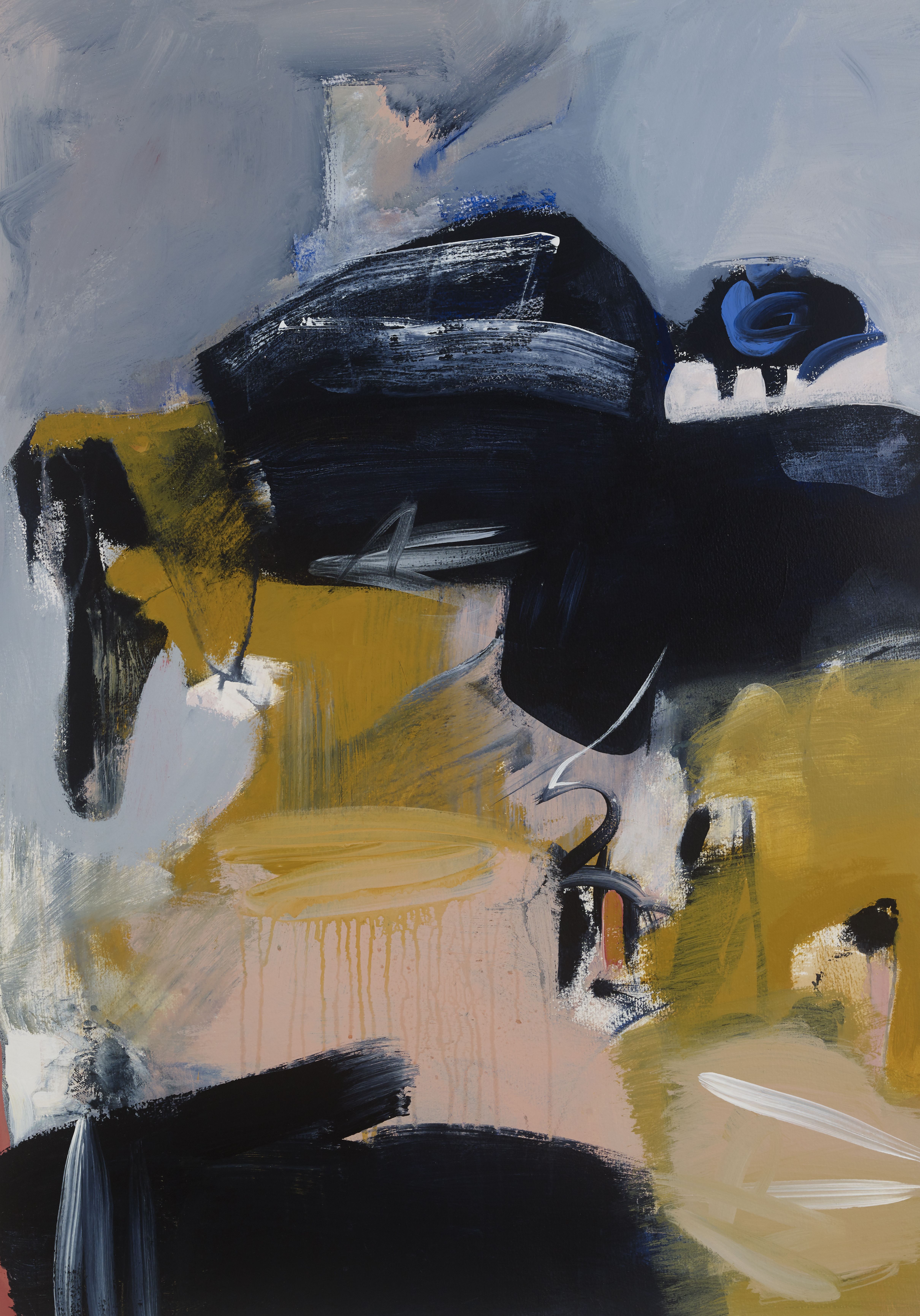 Abstract Archive, Acrylic on Paper, 29.5 × 41.5 inches — by Tucson artist Josh Goldberg